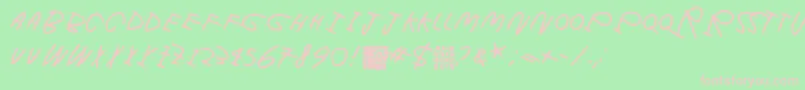 DarkWasTheNight Font – Pink Fonts on Green Background