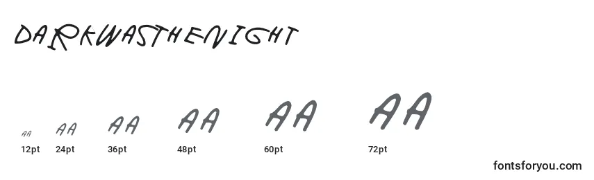 DarkWasTheNight Font Sizes