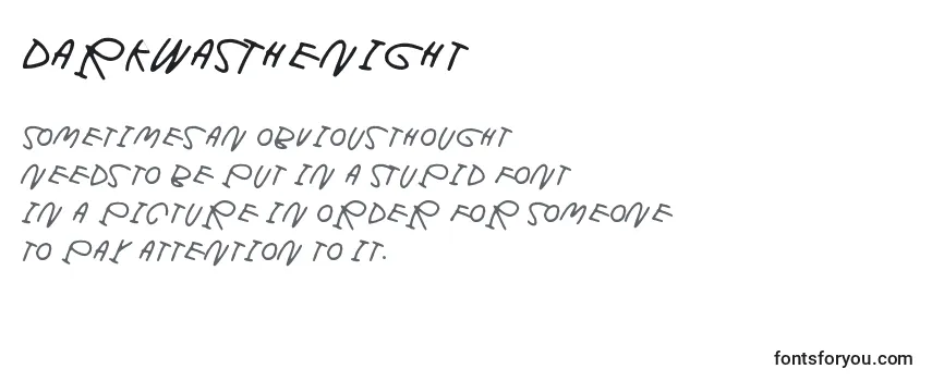 DarkWasTheNight Font