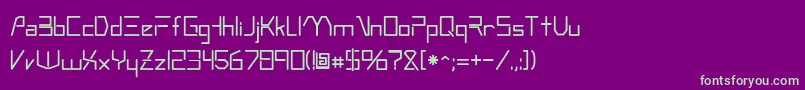 Metromedo Font – Green Fonts on Purple Background