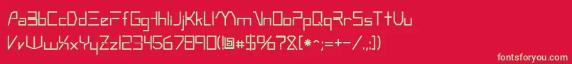 Metromedo Font – Green Fonts on Red Background