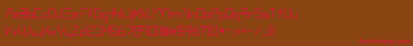 Metromedo Font – Red Fonts on Brown Background