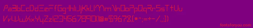 Metromedo Font – Red Fonts on Purple Background