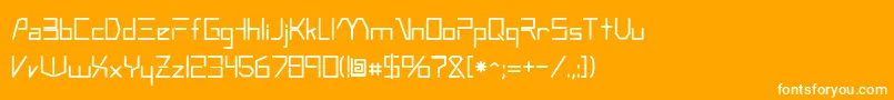 Metromedo Font – White Fonts on Orange Background