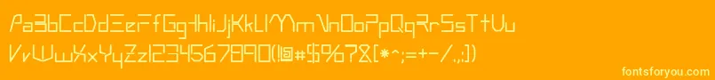 Metromedo Font – Yellow Fonts on Orange Background