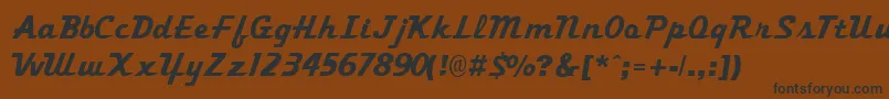 TrekkertwoRegular Font – Black Fonts on Brown Background