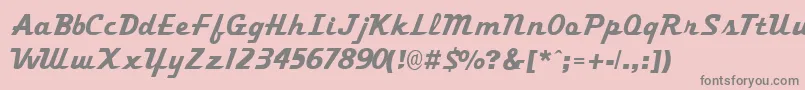 TrekkertwoRegular Font – Gray Fonts on Pink Background