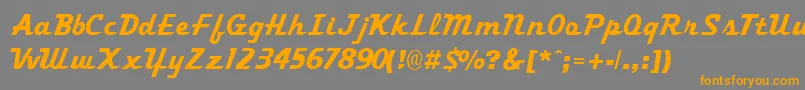 TrekkertwoRegular Font – Orange Fonts on Gray Background