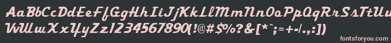 TrekkertwoRegular Font – Pink Fonts on Black Background