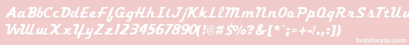 TrekkertwoRegular Font – White Fonts on Pink Background