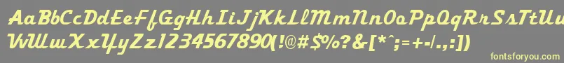 TrekkertwoRegular Font – Yellow Fonts on Gray Background