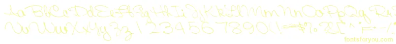 フォントFairtrade53RegularTtext – 黄色のフォント