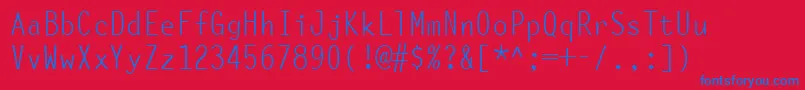 OcelotMonowidth Font – Blue Fonts on Red Background