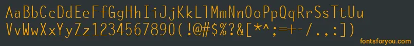 fuente OcelotMonowidth – Fuentes Naranjas Sobre Fondo Negro