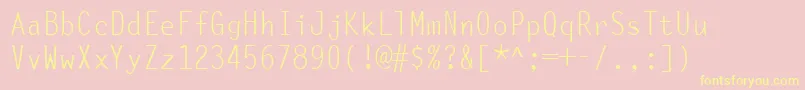 OcelotMonowidth Font – Yellow Fonts on Pink Background