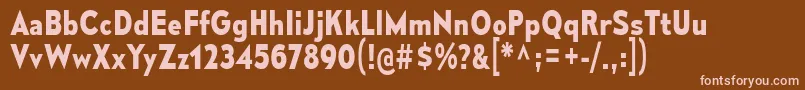 フォントMesmerizeScBd – 茶色の背景にピンクのフォント
