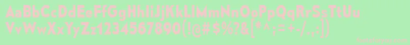 MesmerizeScBd Font – Pink Fonts on Green Background