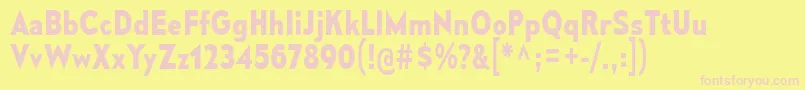 MesmerizeScBd Font – Pink Fonts on Yellow Background