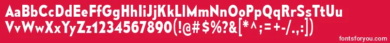 MesmerizeScBd Font – White Fonts on Red Background