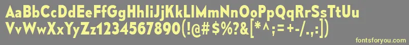 MesmerizeScBd Font – Yellow Fonts on Gray Background