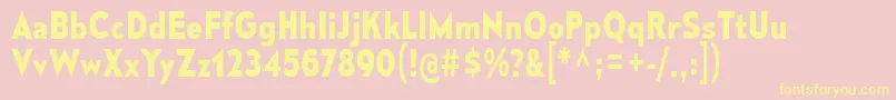 MesmerizeScBd Font – Yellow Fonts on Pink Background