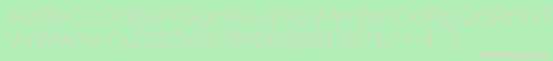 MontExtralightdemo Font – Pink Fonts on Green Background