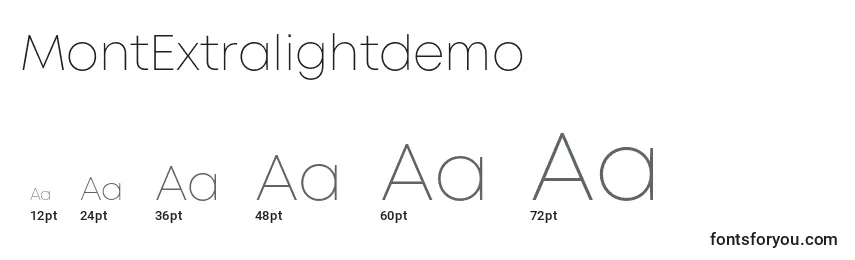 MontExtralightdemo Font Sizes