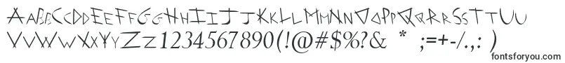 ArrowheadIShahaItalic-fontti – Alkavat A:lla olevat fontit