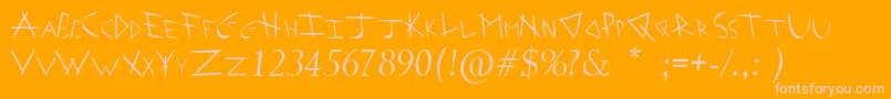 Więcej informacji o czcionce ArrowheadIShahaItalic Czcionka ArrowheadIShahaItalic – różowe czcionki na pomarańczowym tle