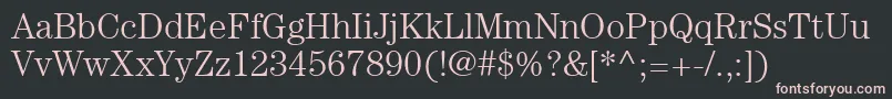Шрифт ItcCenturyLtLight – розовые шрифты на чёрном фоне
