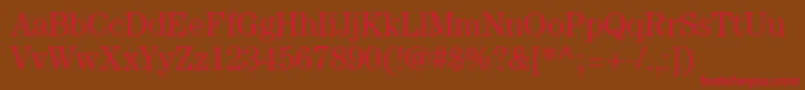 ItcCenturyLtLight Font – Red Fonts on Brown Background