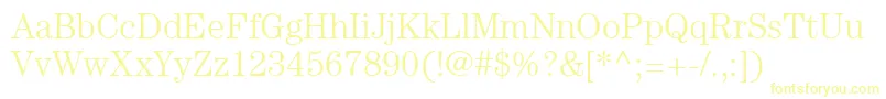 ItcCenturyLtLight Font – Yellow Fonts on White Background