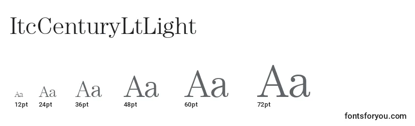 ItcCenturyLtLight Font Sizes