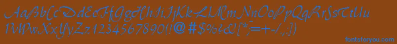 AmaryllisswashRegularDb Font – Blue Fonts on Brown Background