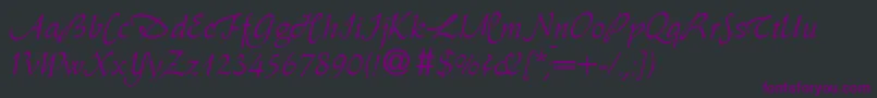 Шрифт AmaryllisswashRegularDb – фиолетовые шрифты на чёрном фоне