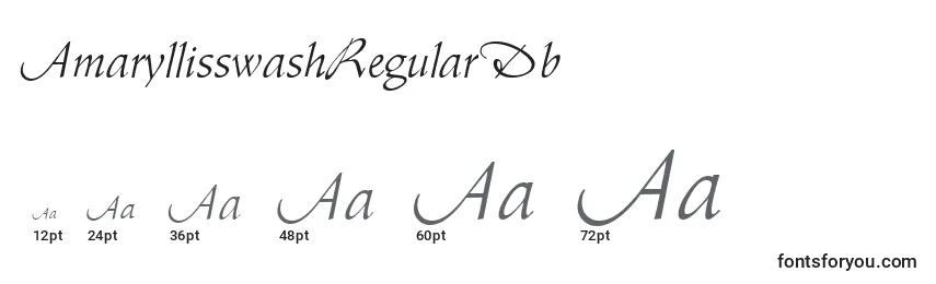 Размеры шрифта AmaryllisswashRegularDb