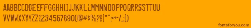 Misproje Font – Brown Fonts on Orange Background