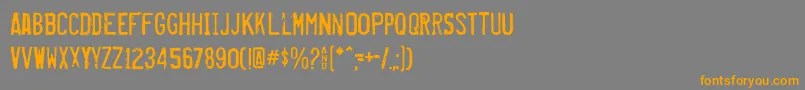 Misproje Font – Orange Fonts on Gray Background