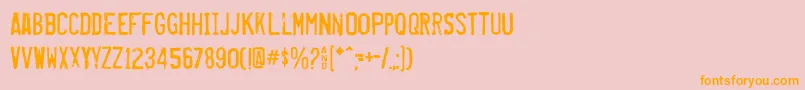 Misproje Font – Orange Fonts on Pink Background