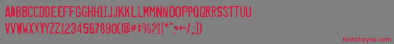 Шрифт Misproje – красные шрифты на сером фоне
