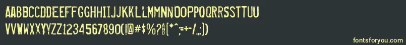 Misproje Font – Yellow Fonts on Black Background