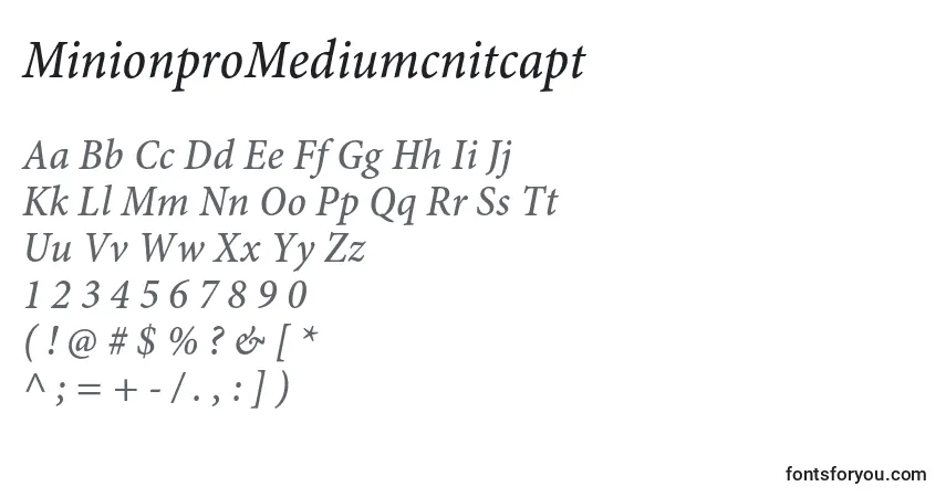 MinionproMediumcnitcaptフォント–アルファベット、数字、特殊文字
