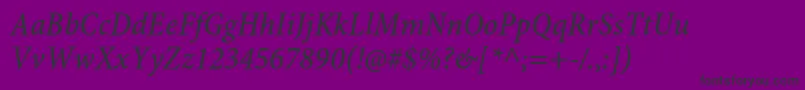 MinionproMediumcnitcapt Font – Black Fonts on Purple Background