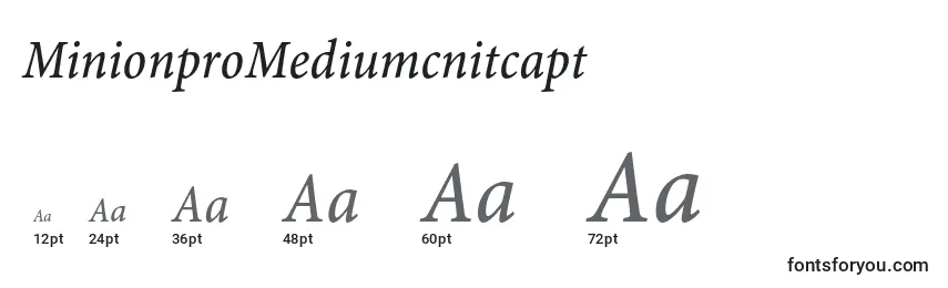 Größen der Schriftart MinionproMediumcnitcapt