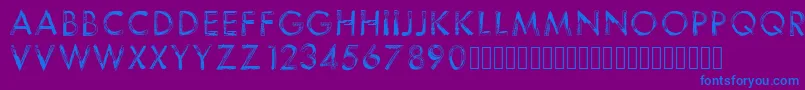 123sketch Font – Blue Fonts on Purple Background