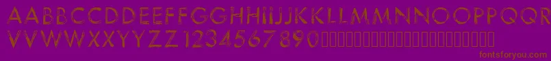 123sketch Font – Brown Fonts on Purple Background