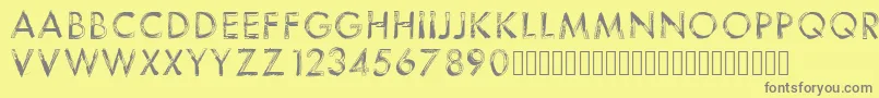 123sketch Font – Gray Fonts on Yellow Background