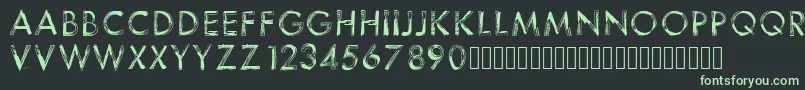 123sketch Font – Green Fonts on Black Background