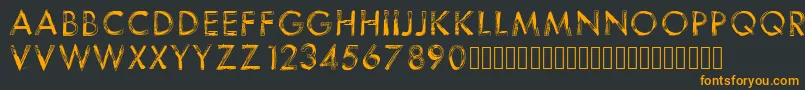 123sketch Font – Orange Fonts on Black Background