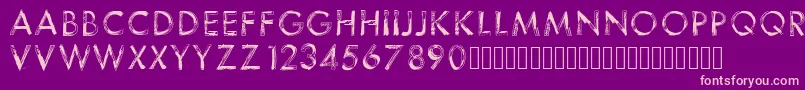 123sketch Font – Pink Fonts on Purple Background